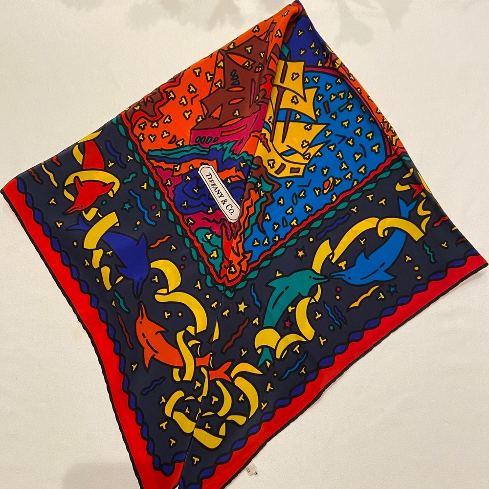 Tiffany & Co. retired silk scarf